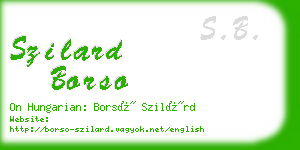 szilard borso business card